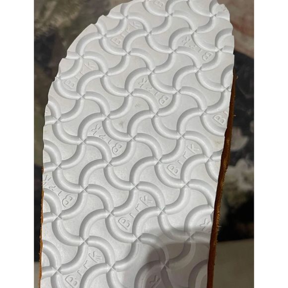 New Birkenstock Arizona SFB Almond Suede Leather Regular Eu39 Orange - Picture 5 of 10